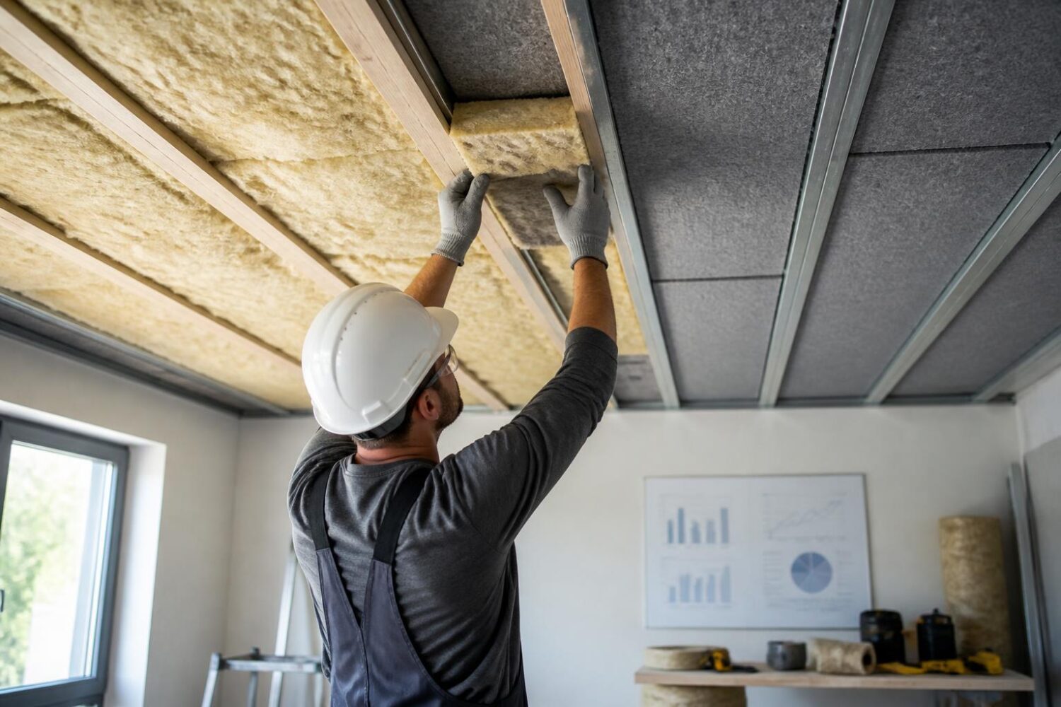 Isoler un plafond : méthodes thermique et phonique, fourchettes de prix
