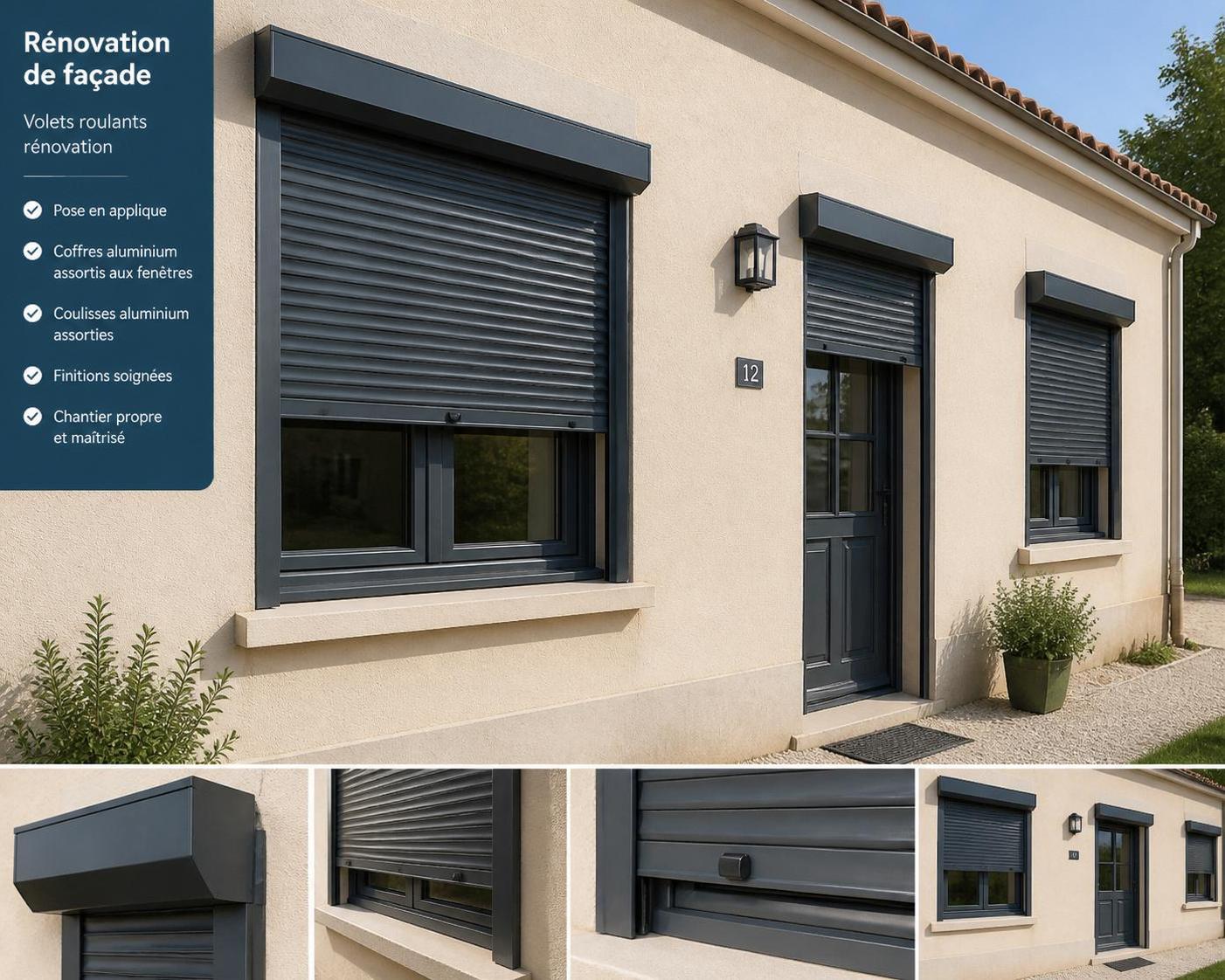 découvrez nos volets roulants rénovation avec pose en applique, dimensions sur mesure et tarifs adaptés pour améliorer votre confort et votre sécurité.