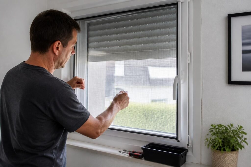 découvrez comment installer facilement une moustiquaire sur une fenêtre équipée d'un volet roulant pour protéger votre intérieur des insectes tout en profitant de la ventilation naturelle.