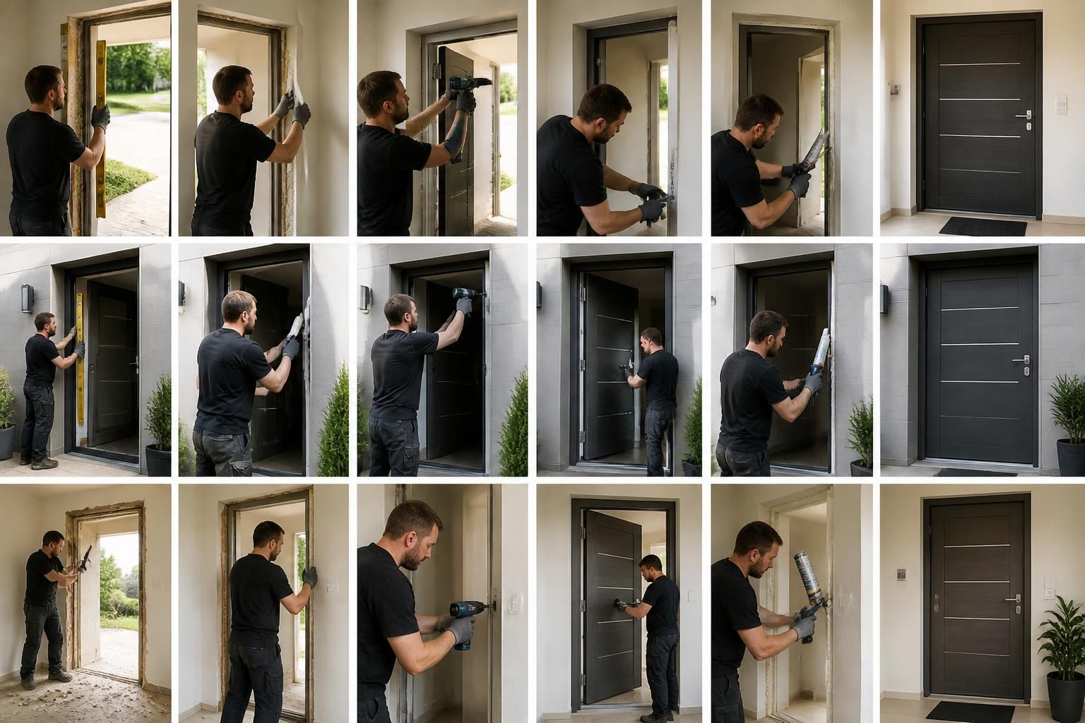 découvrez comment poser une porte d'entrée facilement en 6 étapes simples, que ce soit en applique, en tunnel ou en rénovation, pour sécuriser et embellir votre maison.