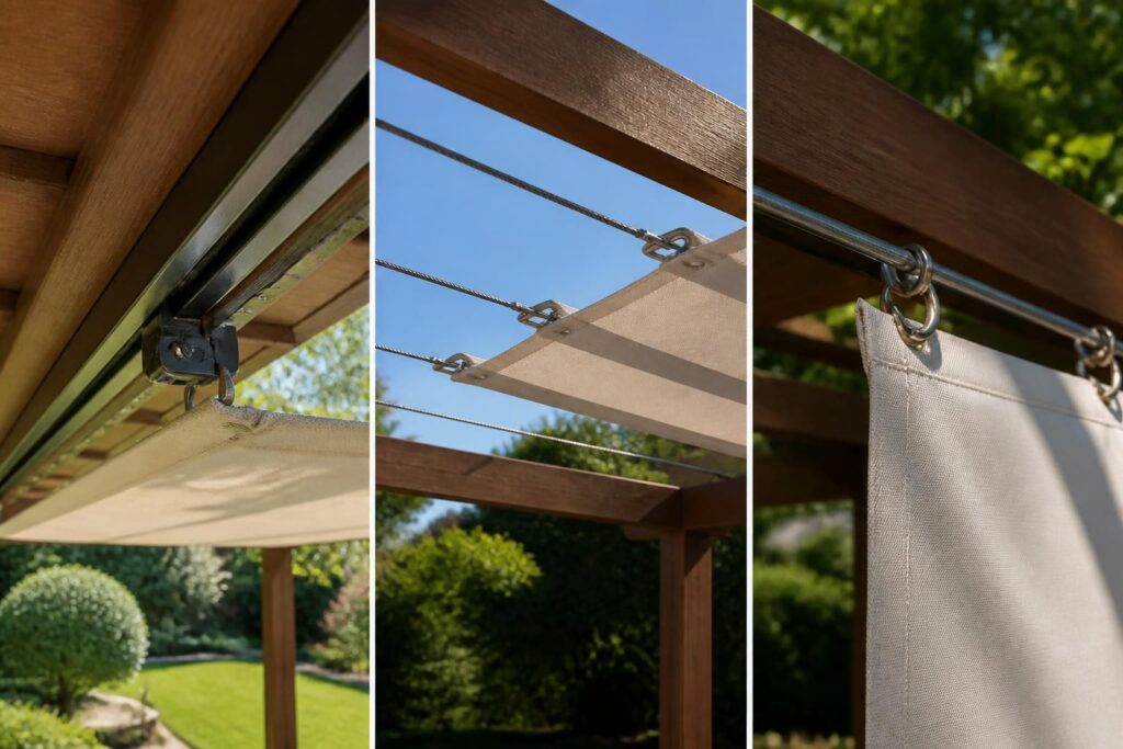 découvrez comment choisir et installer une toile coulissante pour pergola avec différents systèmes comme les rails, câbles ou anneaux pour une protection optimale et un style élégant.