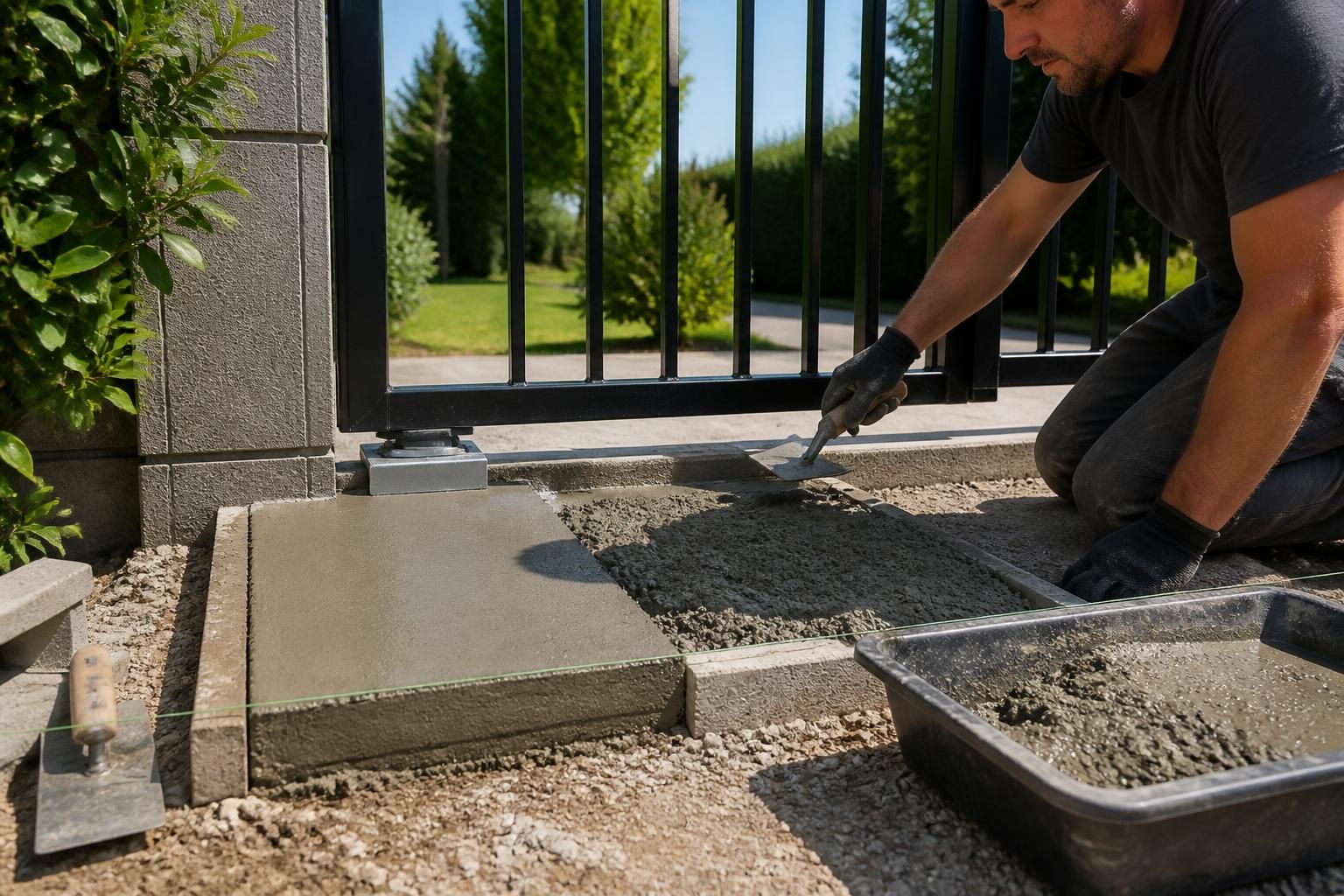 découvrez s'il est possible et recommandé de couler un seuil de portail en deux fois, avec des conseils pratiques pour réussir votre chantier de maçonnerie.