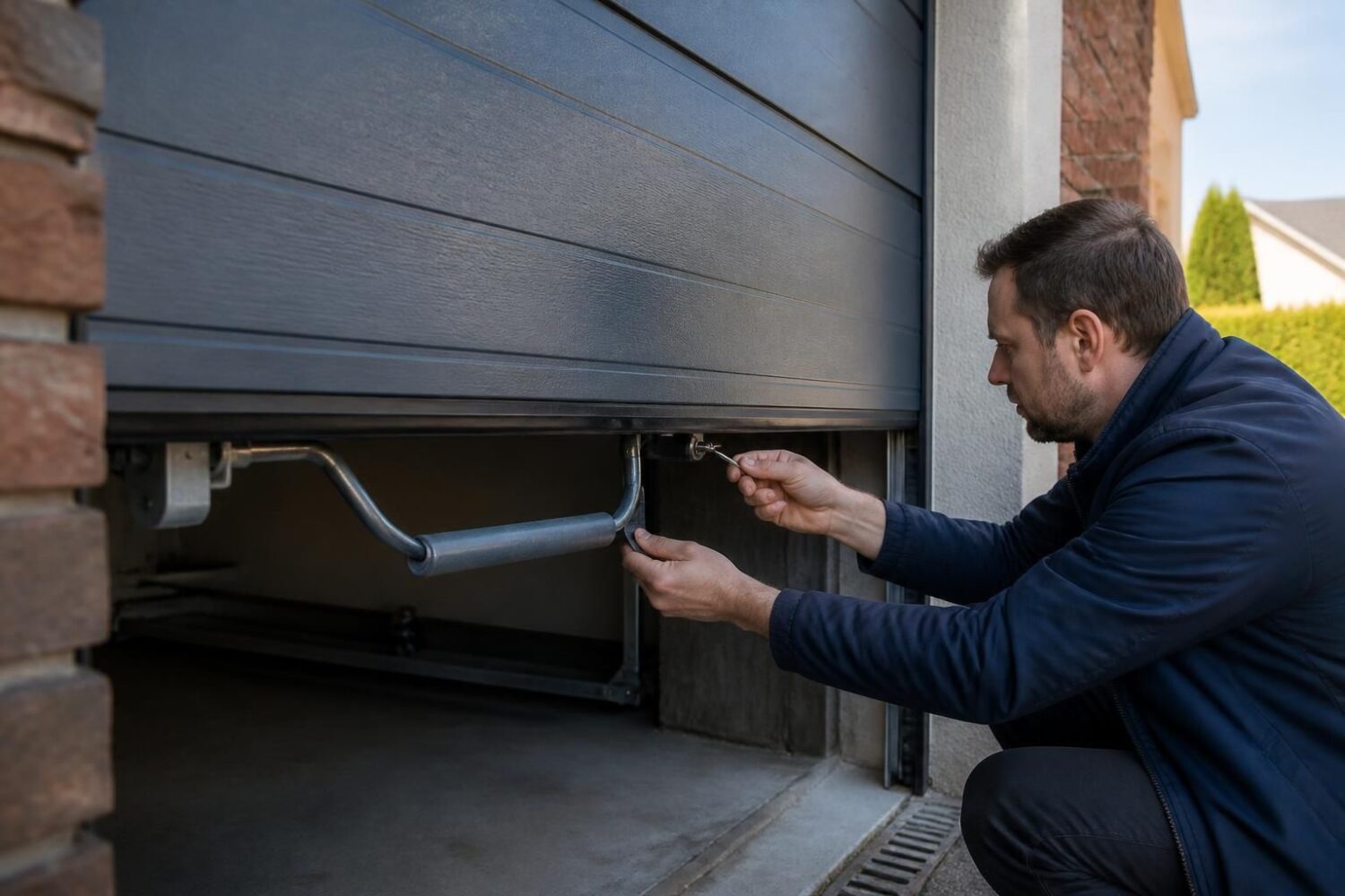 Ouvrir une porte de garage électrique de l&rsquo;extérieur manuellement
